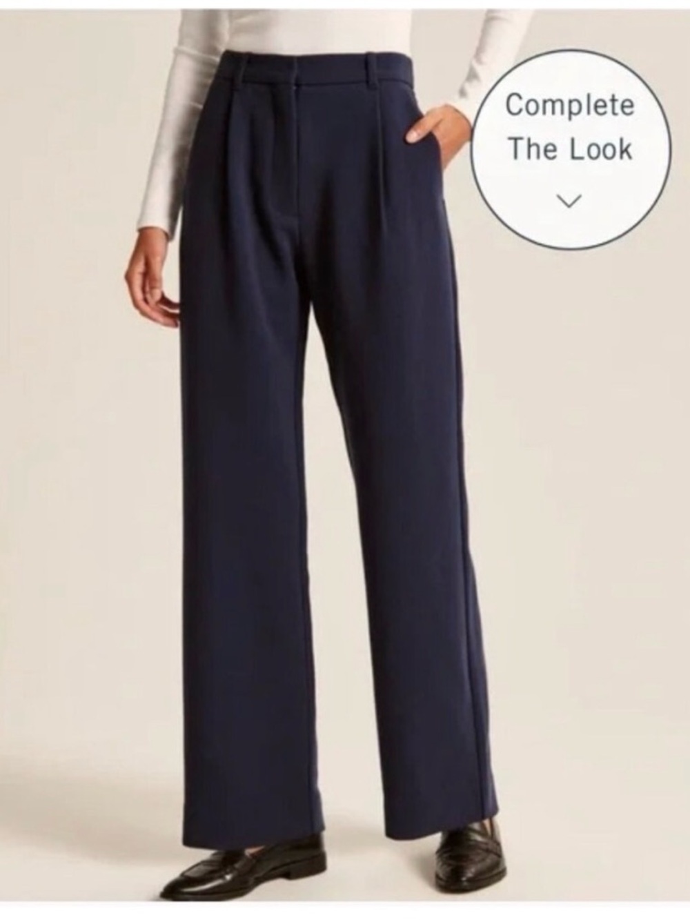 A&F Sloane Tailored Navy Blue Pant [Curve Love]